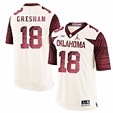 Oklahoma Sooners 18 Jermaine Gresham White 47 Game Winning Streak College Football Jersey Dzhi,baseball caps,new era cap wholesale,wholesale hats